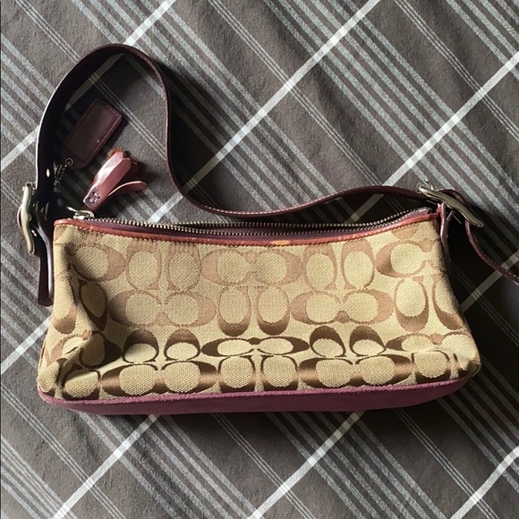 Brown and purple Coach bag - Picture 4 of 5